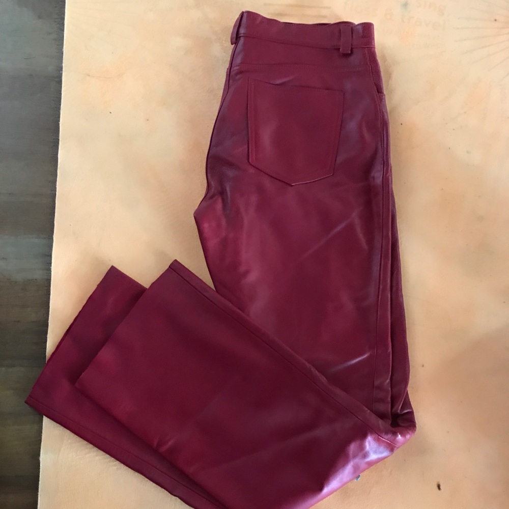 Beautiful Red leather pants